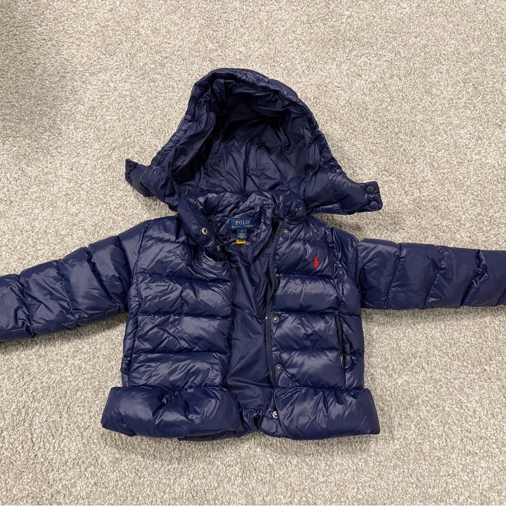 Polo by Ralph Lauren Navy Quilted Hooded Puffer